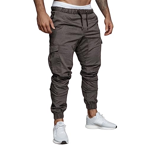 RUMAOZIA Cargohosen Herren Slim Fit Freizeit Stoffhose Lässige Arbeitshose Elastisch Casual Outdoorhose Leggings Bequeme Sporthose Für Männer Jogg-Pants Business Herbst Sweathose mit Taschen