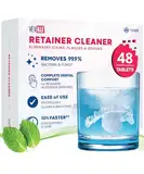 Vevmax Retainer Reinigungstabletten - 48 Tabletten, Zahnersatz, Mundschutz, Zahnspangen, Aligner Reiniger