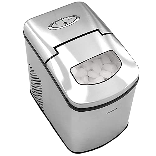 Gino Gelati GG-175W Digitaler Edelstahl Eiswürfelbereiter Eiswürfelmaschine Icemaker max. 15 Kg/24 h