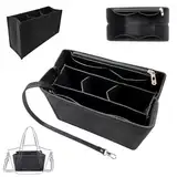 Hap Tim Geldbörse Organizer Einsatz für Handtaschen, Weiche Filz Tasche Organizer für Tote Tasche, Tote Bag Organizer Einsatz mit 10 Taschen und Schlüsselanhänger(TB-L-DG-EU)