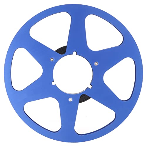 Cryfokt Aufnahmerolle, 1/4 10 Zoll Leere Bandspule aus Aluminiumlegierung Geräuscharmes, Leeres Tonbandgerät-Ersatzteil von Spule zu Spule Leerscheiben-Öffnungsmaschinenteile für Nab (Blau)