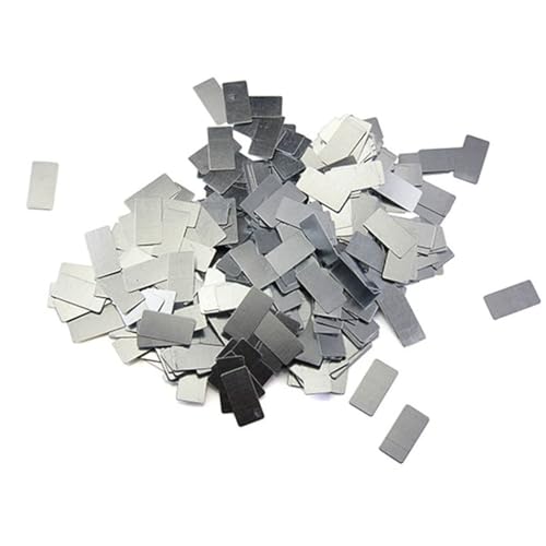RAMBEX 100 Stück Ultradünnes Verzinktes Eisenblech, 0,3 Mm 0,5 1,0 Mm Dickes, Rostfreies Eisenblech, Rechteckiges Kleines Eisenblech Zur Verwendung Mit Magneten(20x10x0.5mm)