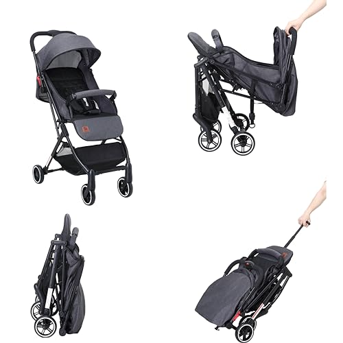 Kidmeister Reisebuggy Reise- Sport C-3D Sportwagen mit Liegefunktion Kinderwagen Jooger Grau ideal für den Urlaub