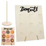 Donut Wand Hochzeit,Donuts Ständer Holz,Donuts Stander,Candy Bar Donut Wand,Donut Board,Donut Tafel,Donut Halter,Donut Dekoration für Hochzeiten Geburtstage, Babyparty, Jubiläen, Konditoreie