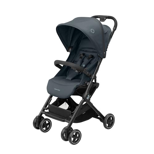 Maxi-Cosi Lara2 Baby Kinderwagen, 0–4 Jahre, 0–22 kg, federleichter, kompakter Buggy, 3 Liegepositionen, flache Liegeposition, klein zusammenklappbar, Schultergurt, Essential Graphite