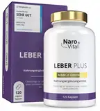 Leber Kur Mariendistel Kapseln hochdosiert - 80% Silymarin, Artischocken, Löwenzahn, Curcuma, Desmodium und Cholin für die Leber Testsieger