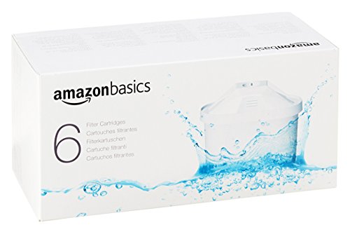 Amazon Basics Karaffenfilterkartuschen – Passend für Brita Maxtra Karaffen, aber nicht Maxtra+, 6 Stück (1er Pack)