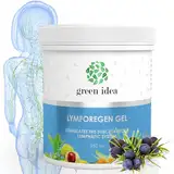 Green idea - Lymforegen Gel - Lymphdrainage und Entwässerung Gel - Stimuliert das Lymphsystem mit 15 Kräutern und ätherischen Ölen - Drainagesalbe - aktive Kräuterformel