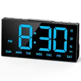 GOLOZA Wecker Digital, LED digital Uhr mit Großen Zahlen, Auto Dimmer, 4 Helligkeit +Aus, USB-Laden, DST, Snooze, Speicherfunktion, 12/24HR, digitaler wecker für Kinder, Erwachsene und Senioren