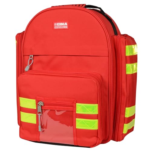 GiMa logic-2 Rucksack, 40 cm l x 25 cm B x 47 cm H, rot, Notfall, Trauma, Rescue, medical, Erste Hilfe, Krankenschwester, Paramedic Multi Pocket Tasche