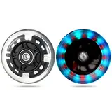 80mm Scooter Rollen - 2 Stück Led Scooter Ersatzräder 80mm inliner rollen mit kugellager ABEC9 | 80mm Scooter Inliner Räder für Micro Globber Razor Roller K2 Inliner