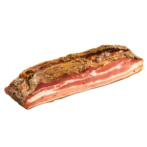 BAVAREGOLA Pancetta aus Südtirol - 300g - Original Speck aus Italien - Bauchspeck geräuchert & luftgetrocknet am Stück - Südtiroler Speck Spezialität