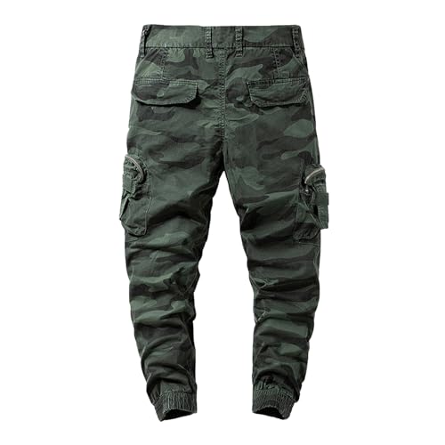 EMAlusher Arbeitshose Herren 3/4 Lang, Cargohose Herren Lang Sommer, Sommerhose Mit Taschen Laufhose Freizeit Pants Männer Chinohose Freizeithose Streetwear Funky Chino Hose Stoffhose Wanderhose