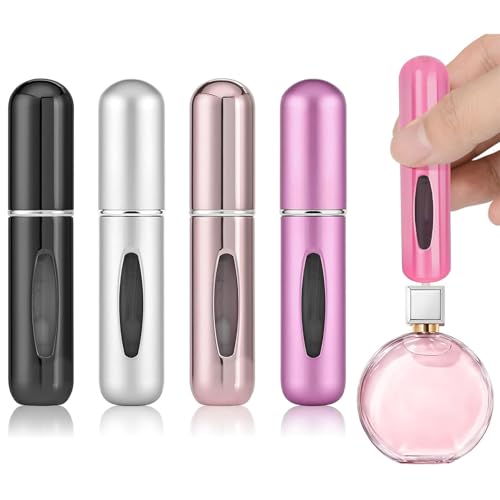 5 Stück 5ml Mini Parfümzerstäuber, Parfüm Abfüller, Reise Gadgets, Parfum Zerstäuber Für Unterwegs, Travel Essentials, Urlaub Must Haves, Parfümzerstäuber Nachfüllbar, Mini Parfüm Für Handtasche