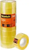 Scotch Transparentes Klebeband 508- 8 Rollen - 19mm x 33m - Durchsichtiges Allzweckband für Schule, Heim und Büro