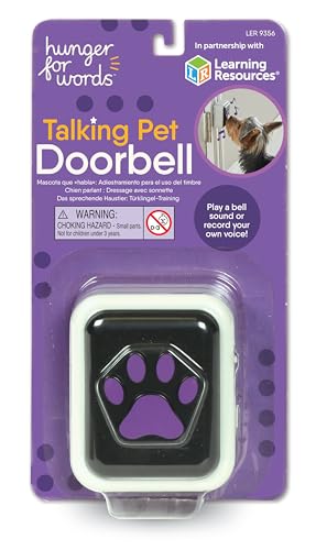 Hunger for Words Talking Pet Türklingel - Türklingel für Hunde, Hunde-Türklingel, perfekt für Hundetraining, Hundeknöpfe für Kommunikation