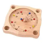 Spiel Tiroler Roulette Bauernroulette aus Holz mit Kreisel und bunten Kugeln