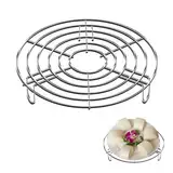 Cerioll Edelstahl Einlegerost Dampfrost, Kochständer, Rund Dämpfen Rack, Topf Dämpfen Rack Edelstahl, Dampfgarer Rund Abkühlgitter, Topfständer Aus Edelstahl, Zum Backen, Kochen, Braten (20X 5cm)