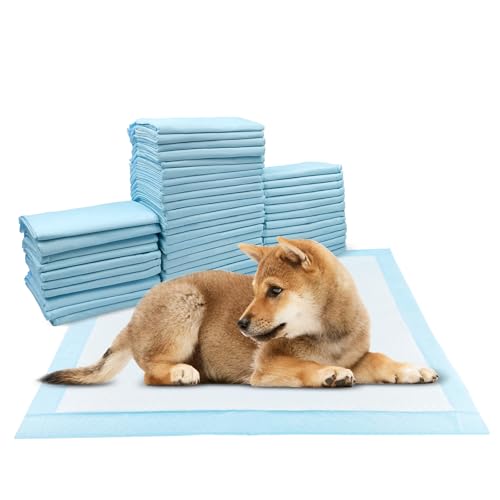 Tekenewbse Inkontinenz Bettunterlage, 50 Stück 45 × 60 cm Inkontinenzunterlage Einweg, Welpen Unterlagen, Pinkelmatte Training Auslaufsicheres 5-Lagiges Design mit Schnell Trocknender Oberfläche