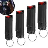 4 Stück Pfefferspray Schlüsselanhänger, Selbstverteidigung Schlüsselanhänger Mit Schlüsselring,Leichter Bedienen Verteidigungs Waffen Für Frauen, Pepper Spray Self Defense Keychain für Frauen Kinder