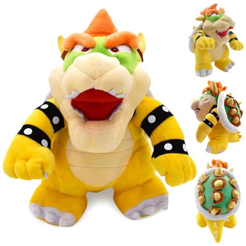 Bowser Mario Plüsch, Bowser Anime Plush Figuren, Bowser Plüschtier Spielzeug, Spiel Bowser Plüsch Puppe Spielzeug, Bowser Plüsch Stofftier, Mario Bowser Plüschtier, für Kinder, Fans und Sammler