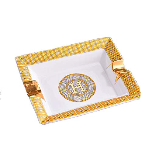 Großer Zigarrenaschenbecher Aschenbecher Aschenbecher für Zigarette für Patio, Deck, Professionelle Verwendung, Draussen, Innen, Zuhause, Büro, Hotel, Schwimmbad,White-L