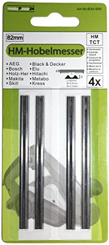 4 Stück HM Wendemesser/Hobelmesser für Einhell Hobel TE-PL 850 / RT-PL 82 / BT-PL 900 / BT-PL 750 / BEH 600 / TC-PL 750