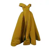 Ballkleider Damen Lange Damen Elegante Lange Kleider Crisn Satin Spaghetti Party Abendkleid Hochzeit Abendgesellschaft Kleid Kurzes Schwarzes Kleid Elegant Sommerkleid Für Damen (24-0209B-Yellow, XL)