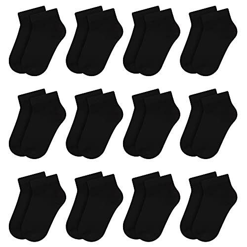 Libella 12 Paar Sneaker Socken Jungen/Mädchen Kurzsocken Füßlinge schwarz und weiß zur Auswahl 80% Baumwolle 2862 35-38