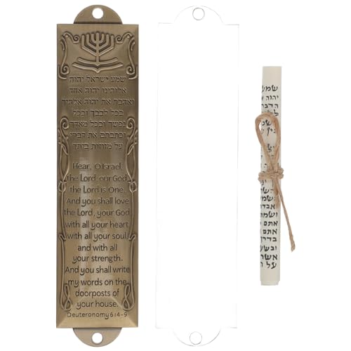 MAGICLULU 1 Satz Religiöse Heilige Schriftrolle Sache Mit Jüdischen Tür Geschenke Für Männer Moderner Mesusa-fall Dekorationen Für Die Haustür Tefillin Haussegen Perfekt Mann Leuchter Metall