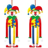 BOOMTOP 2pcs Clown Banner Karneval Clown Deko Hängend Tür Wand Banner Bunt Fasching Geburtstag Party Hintergrund Geburststagsparty Partybanner Fenster Wand Tür Dekoration B