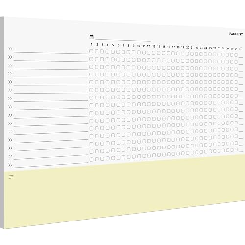 PACKLIST® Habit Tracker Monatlich A4 - Gewohnheiten Planer. Maximiere Produktivität & Wohlbefinden. Kultiviere Positive Gewohnheiten & Erreiche Deine Ziele!