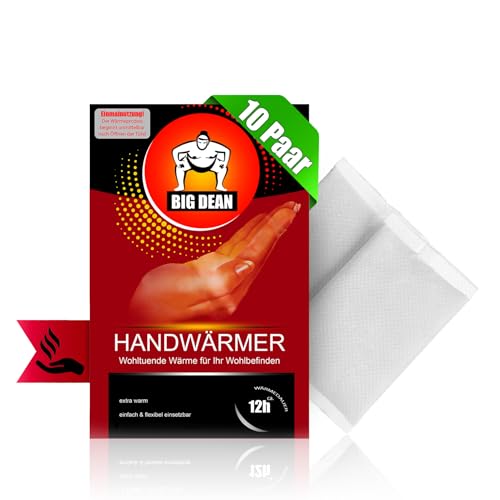 BigDean 10 Paar Handwärmer 8h Wärme – Taschenwärmer sofort einsatzbereit