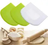Qenovo® 3 Stück Teigkarte Silikon,BPA-Freie Lebensmittelqualität PE-Kunststoff Flexibel Teigschneider,Brot backen zubehör zum Schneiden von Brotteig.