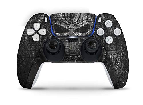 Skins4u Design Aufkleber Skin Wrap Folie für Sony Playstation 5 Controller PS5 DualSense Skins Schutz Folie Black Demon