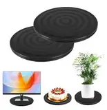 2 Stück Drehscheibe Drehbarer Universal, 20 cm Drehbarer Universal Drehteller 360 Grad Drehplattform Drehplatte Mehrzweck Drehbar Plattform mit Stahlkugellagern Rotierende Plattenteller für Torten Tv