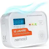 NEMAXX® Kohlenmonoxid Melder mit aukustischem & optischem Alarm - Co Melder Haus & Wohnmobil/Wohnwagen- Carbon Monoxide Detector-Kohlenmonoxidmelder-Kohlenmonoxid Messgerät batteriebetrieben