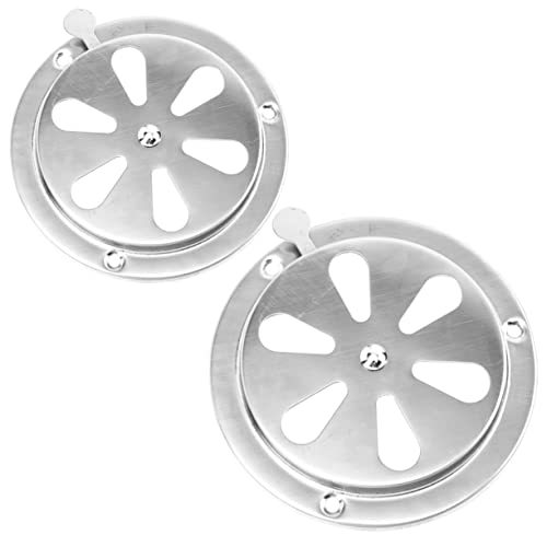 iplusmile Einstellbare Vent Abdeckung Set Edelstahl Abdeckungen für Rv Marine Hause Runde Vent Grille