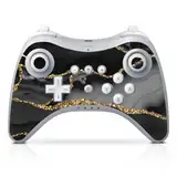 DeinDesign Skin kompatibel mit Nintendo Wii U Pro Controller Folie Sticker Marmor Muster Glitzer Look