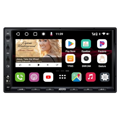 ATOTO S8 Ultra 7 Zoll Armaturenbrett-Einbau-Videogeräte & Navigation, Kabelloses CarPlay & Android Auto, 2 Bluetooth mit aptX HD, Gestenoperation, VSV & LRV, Eingebautes 4G-Mobilfunkmodem, S8G2A78UL-A