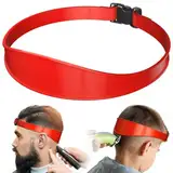 Irikdescia Verstellbare Haarschneide Anleitung, Professionelles Haarschneide Werkzeug, für Selbst Haarschnitte, Gerader Hals Haaransatz, Tragbar, einfach zu Bedienen (Rot)