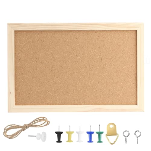 Pinnwand Korkwand Pinnwand, 30x20 cm Pinwand Korktafel, Kleine Korkplatte Pinwand Korktafel Pinwand mit Holzrahmen, Cork Boards für Küche, Büro, Schule