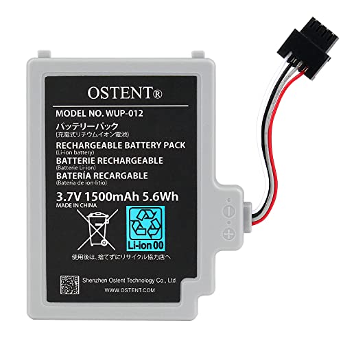 OSTENT 3,7 V 1500mah Li-Ion Polymer Lithium Ion wiederaufladbarer Akku Austausch für Nintendo Wii U Gamepad