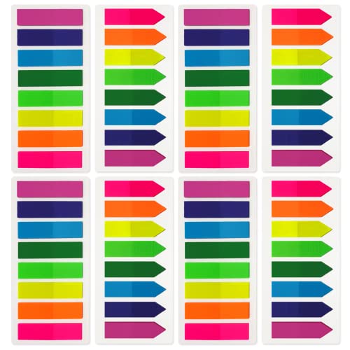OWLKELA Seitenmarker Selbstklebend 1600 Stück,Klebezettel,Page Marker, Sticky Notes, Haftnotizen zum Markieren und Hervorheben von Seiten [2 Designs, 8 Farben] Schreibbar, Repositionierbar