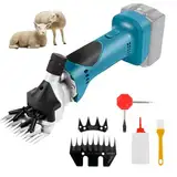 Akku Schafschere kompatibel mit Makita 18V Batterie, 550W Elektrische Schafschermaschine mit 2 Klingen und Kunststoffbox, 6 Geschwindigkeiten Viehpflege-Set für Schafe Ziegen Rinder (ohne Akku)