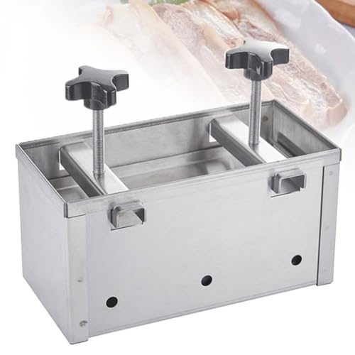 Schinken-Pressform, 304 Edelstahl-Fleisch-Pressform, Hamburger-Patty-Maker mit Doppelschnecken-Druckgerät, gefüllte Burger-Presse for Burger, Schieber, Grillen, Grillen, Rindfleisch ( Size : 1kg )
