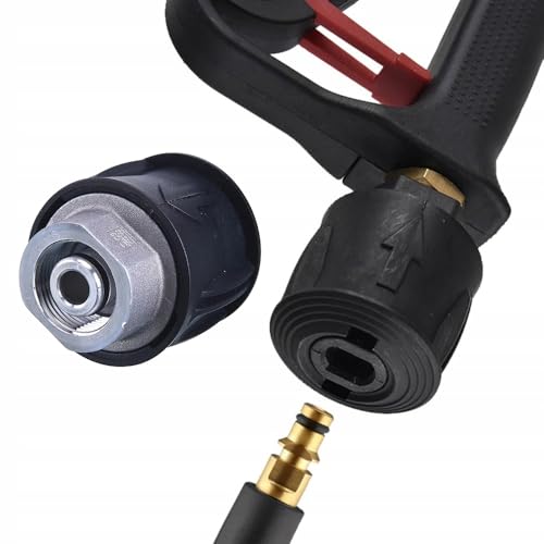 Adapter Click-M22 – Messing-Anschluss, kompatibel mit Kärcher K2-K7 | Verbindungsstück für Hochdruckschläuche | M22x1,5mm auf Click-System | Metallausführung