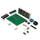 Muuoeou 4-Stelliges Digitales Elektronisches Uhrenset, Mikrocontroller-Digitaluhr, 4-Stelliges Digitales Uhrenset, Elektronisches DIY-Set