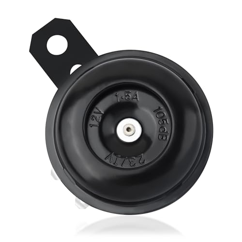 Motorrad Hupe 12V Laut,105db Autohupe 12V Extrem Laut Mini Signalhorn für Warnung Aufmerksamkeit,Wasserdichte Fahrradhupe Elektrisch Laut Motorrad Zubehör für Auto,Fahrrad,ATV,LKW,Roller