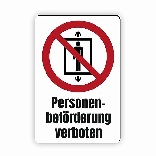 Verbotszeichen/Verbotsschild Personenbeförderung verboten (P027) - zum markieren von Verbotszonen nach DIN EN ISO 7010